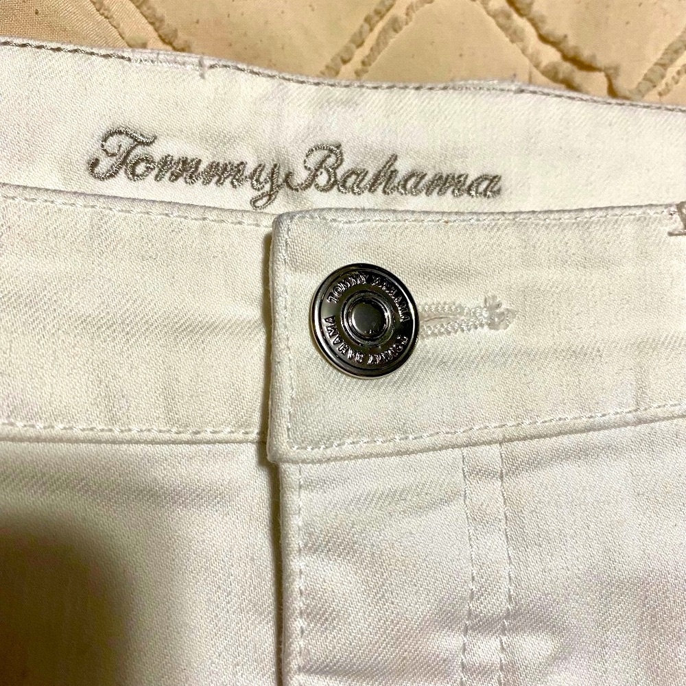 Tommy Bahama Fringe Denim Skirt Ella Twill